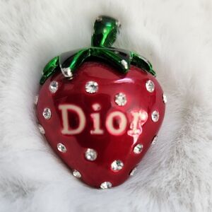 Strawberry Enamel Pendant